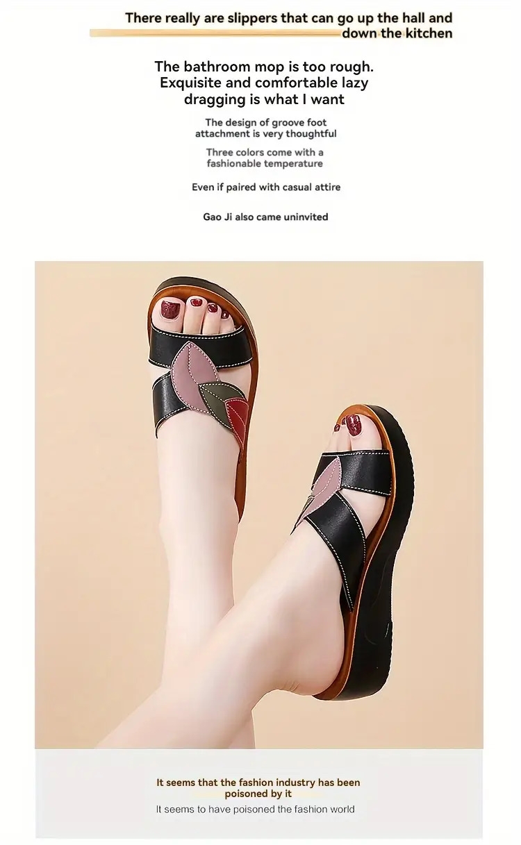 womens summer slide sandals casual open toe thick sole non slip cover details 0