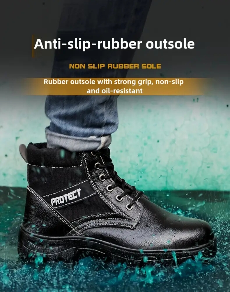 男女通用钢头鞋,复合材料安全鞋,坚固耐用的安全鞋,轻便钢头运动鞋,防滑防刺穿,气垫透气,适合工业建筑工作的鞋子 商品详情 7