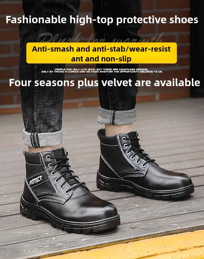 男女通用钢头鞋,复合材料安全鞋,坚固耐用的安全鞋,轻便钢头运动鞋,防滑防刺穿,气垫透气,适合工业建筑工作的鞋子 商品详情 0