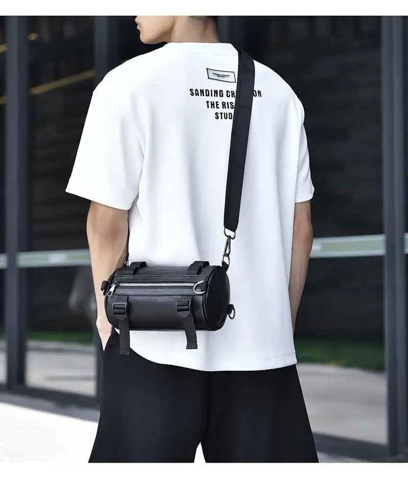 new multifunctional pu chest bag crossbody shoulder messenger bag large capacity with multiple pockets removable strap fashionable commuter bag weekend overnight bag student satchel bag suitable for students school and work travel business commuting gifts holiday gifts birthday gifts Product details 11