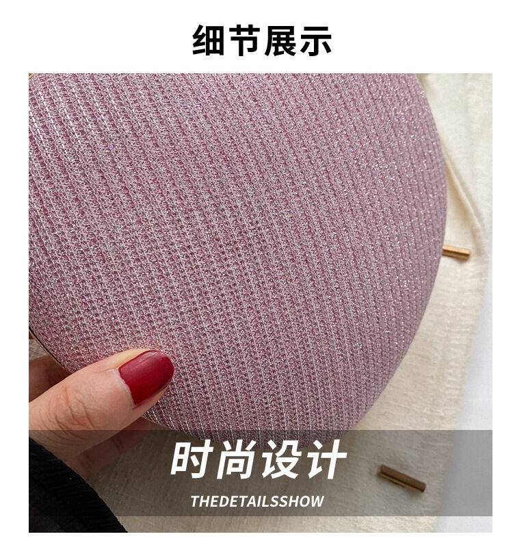 Pochette de dîner à pampilles pour femmes, sac de luxe pour Banquet, robe en métal, polyvalent, en forme de cœur, nouvelle collection