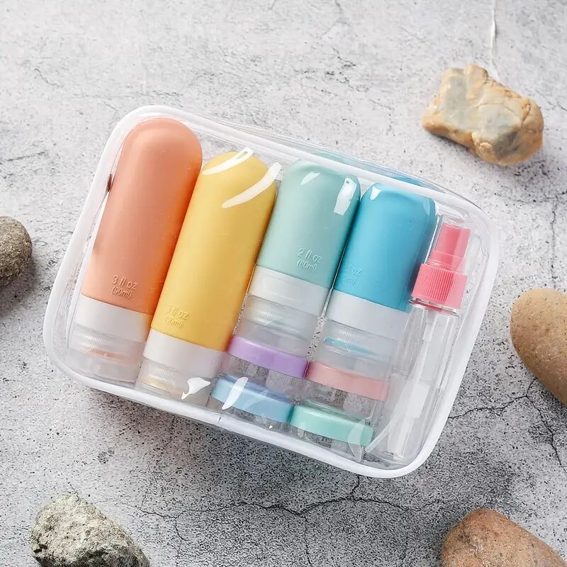 travel bottle set of 16 leakproof silicone squeeze container for toiletries conditioner shampoo lotion and shower gel accessories Product details 1