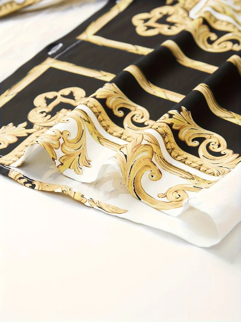 男士夏威夷印花短袖短裤衬衫套装宽松两件套 商品详情 4