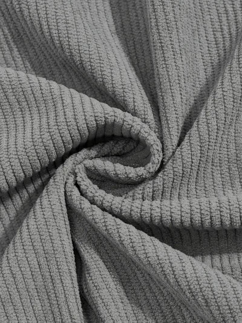 1pc mens casual sport shirt long sleeve crew neck knitwear with embroidery detail solid color polyester blend regular   colorblock pullover sweatshirt grey 4