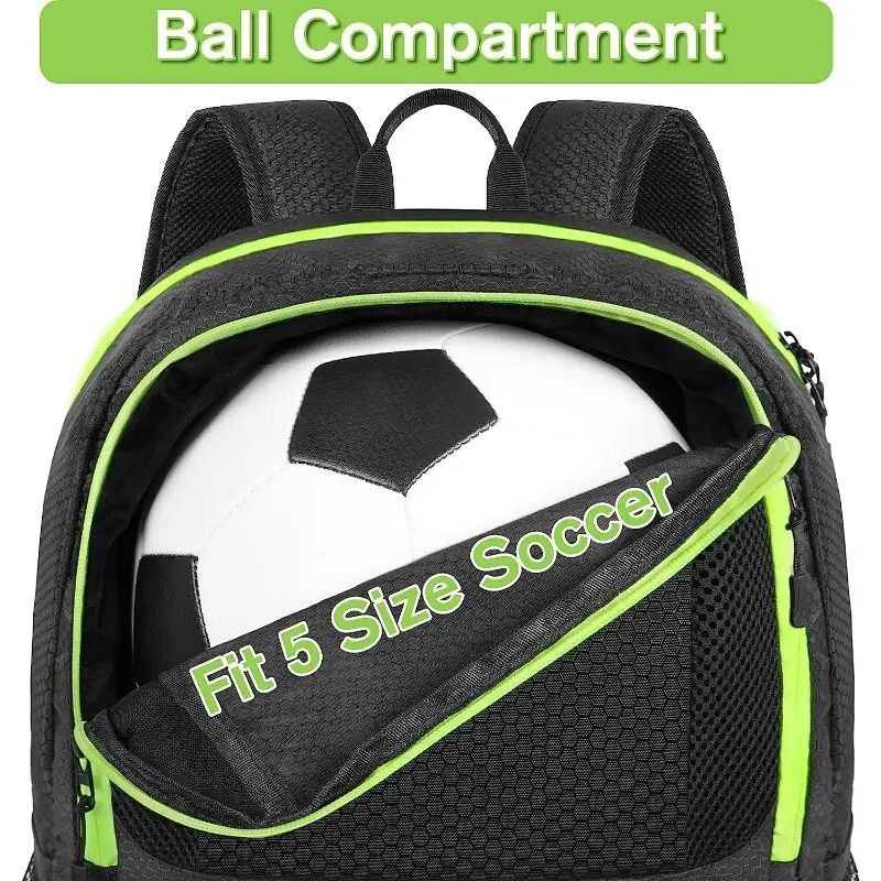soccer backpack lightweight sports bag with ball pocket waterproof sports backpack with shoe compartment and multiple pockets   basketball volleyball and soccer valentines day gift details 1