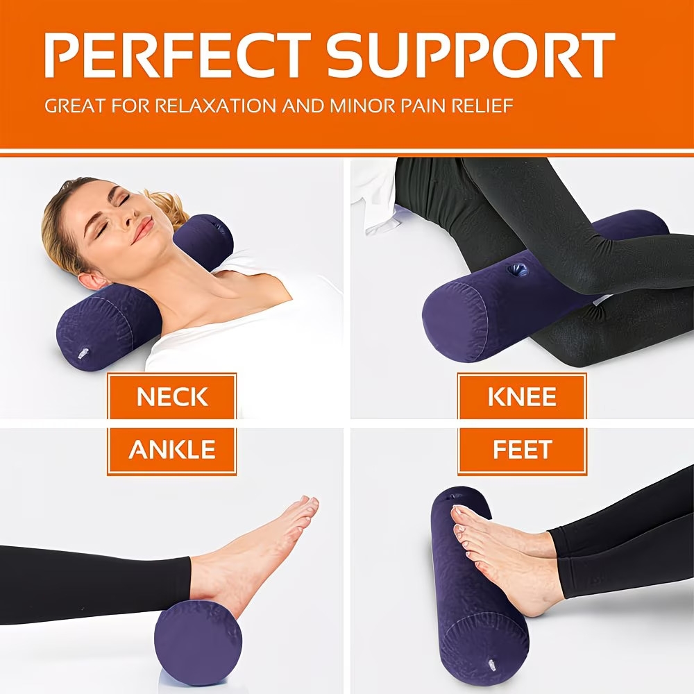 inflatable cylindrical pillow rollers are suitable for supporting neck back and legs during sleep as well as for party supplies Product details 2