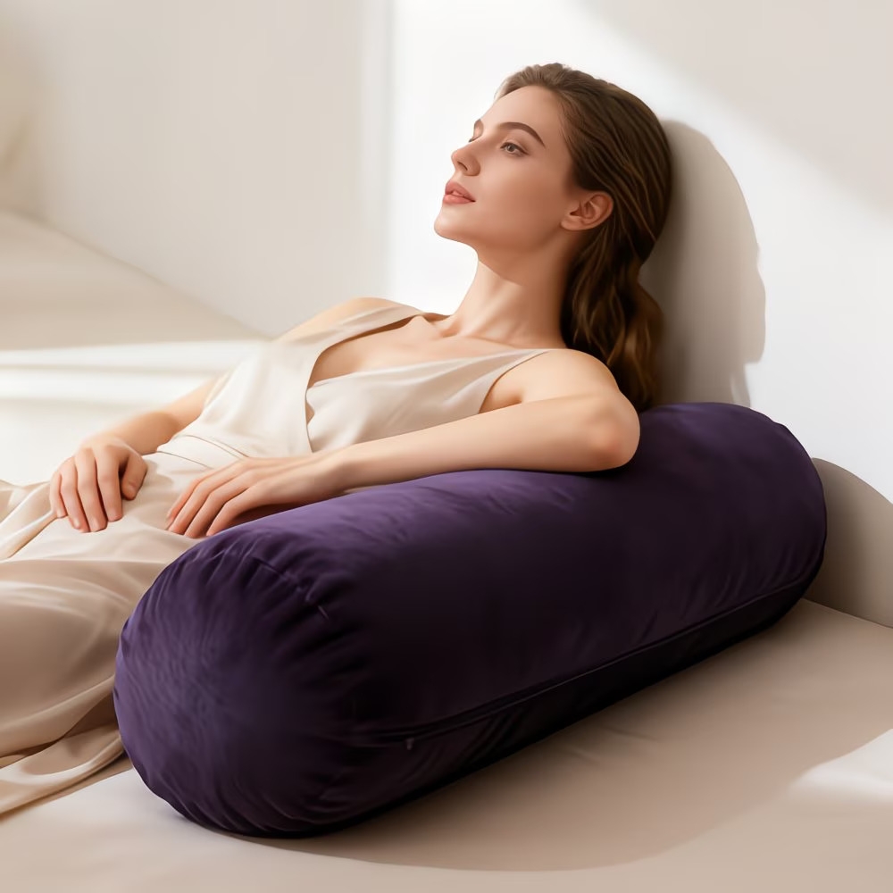 1pc inflatable purple pillow versatile for supporting legs neck and back easy to carry and use as a cushion Product details 3