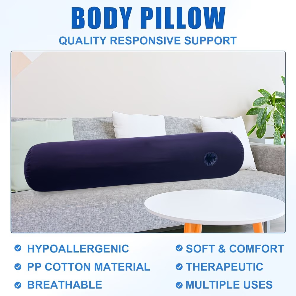 inflatable cylindrical pillow rollers are suitable for supporting neck back and legs during sleep as well as for party supplies Product details 1