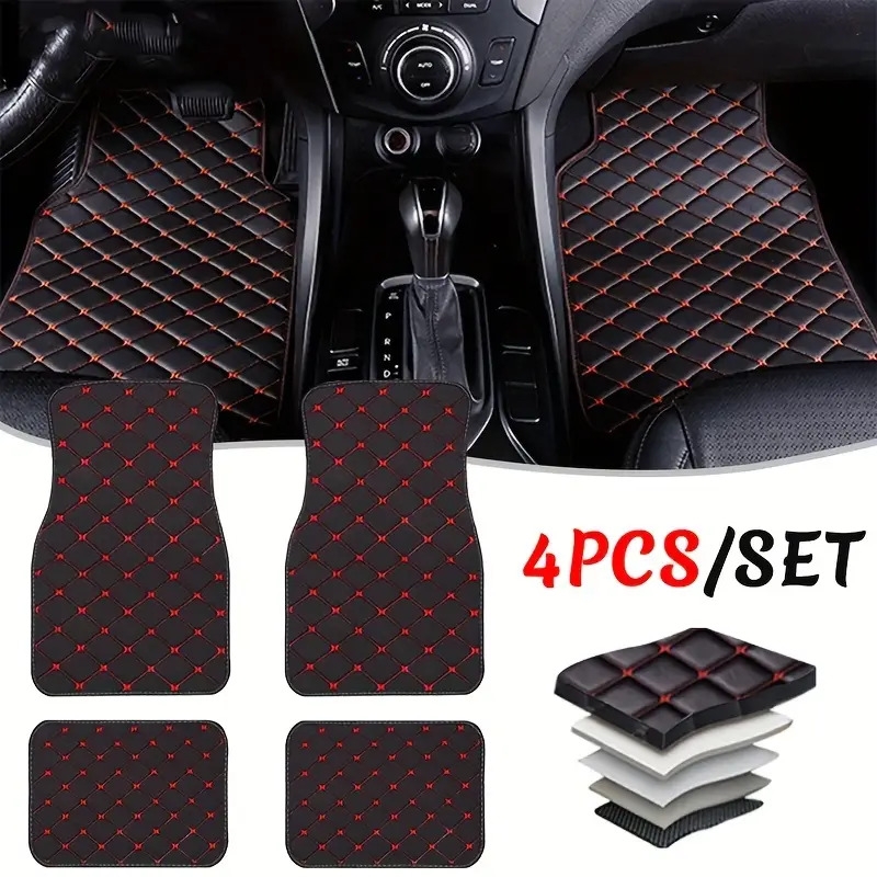 4 Pièces Universel Tapis De Sol De Voiture Étanche Ensemble Pour L