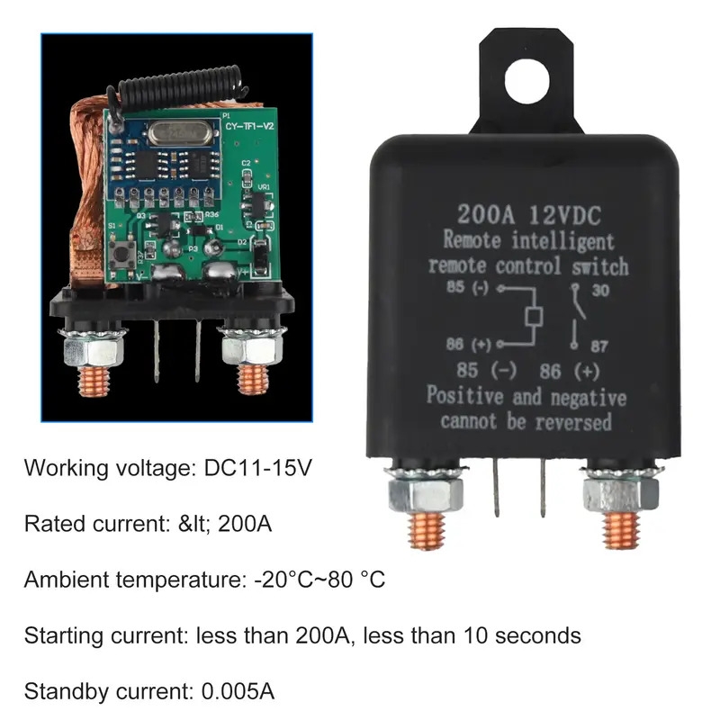 12v遥控电池断电开关，升级版汽车防盗负极切断开关，适用于卡车和房车 商品详情 4