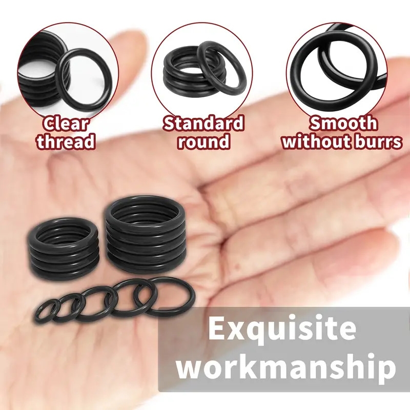 255pcs   rings kit 18 size metric nbr washer gasket sealing assortment kit for plumbing faucet automotive air or gas connections   repair with storage box Product details 2