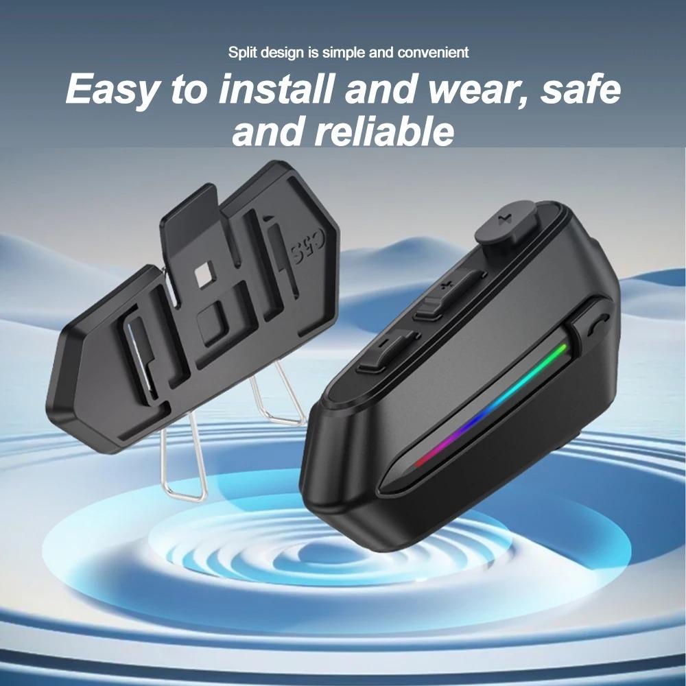 C5S无线5.3头盔耳机内置麦克风HIFI立体声头盔耳机适用于其他摩托车配件