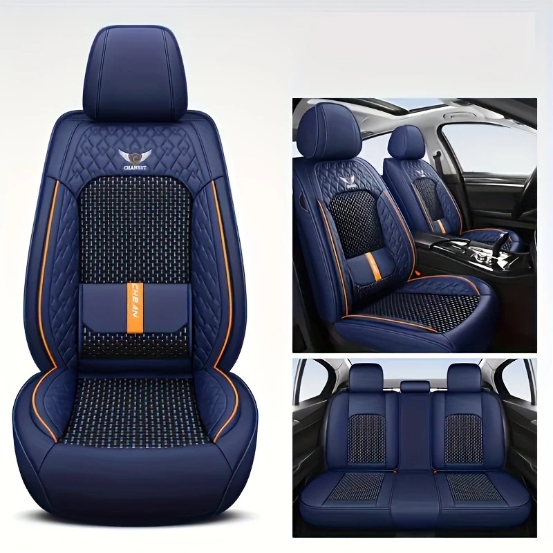 premium pu leather car seat covers breathable compatible cushions for men women fit durable stylish interior protection details 1