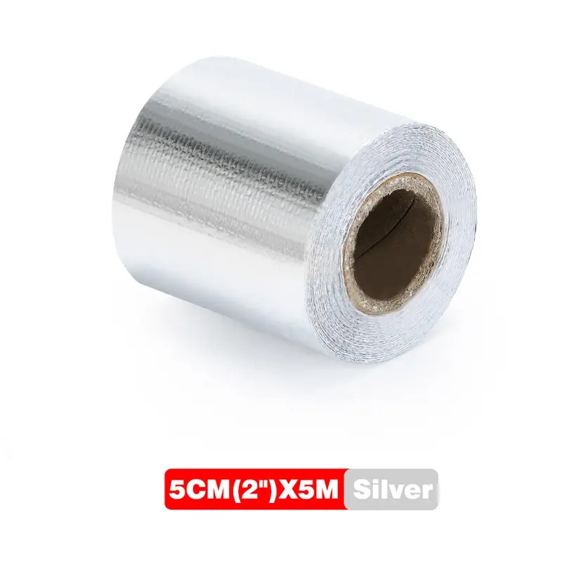2 thermal exhaust tape air intake heat insulation shield wrap reflective heat barrier self adhesive engine 2 inch 5 10m details 7