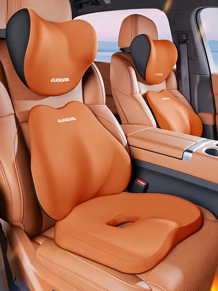 汽车座垫+靠背垫套装 | 秋冬舒适升级 | 记忆海绵人体工学设计 | 适配汽车座椅,带来舒适体验 | 通用适配轿车、suv及卡车 | 柔软有弹性,提升驾驶舒适度 商品详情 4