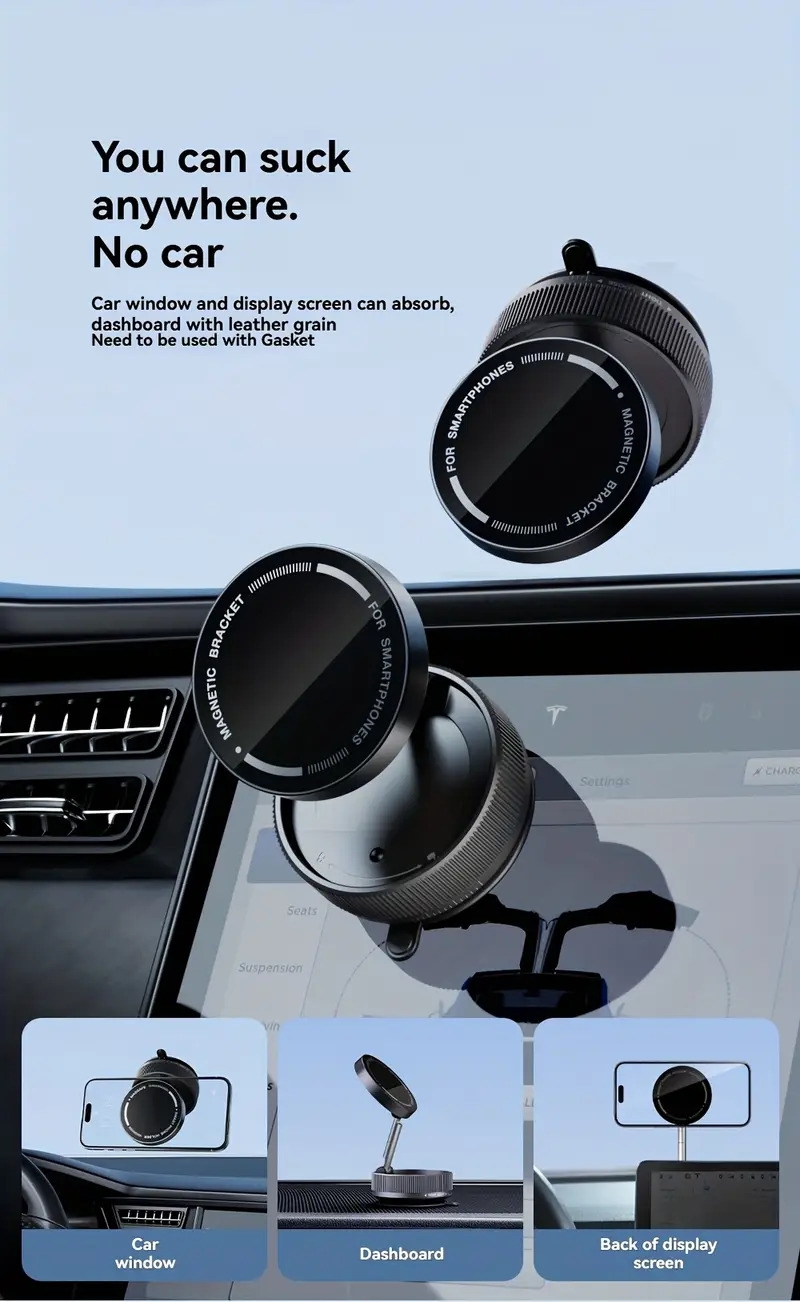 adjustable car suction cup phone holder foldable intelligent double sided suction phone holder suitable for all types of mobile phones details 4