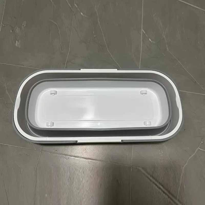 1个可折叠的桶，带有皮带滚轮，便携式矩形水盆，适用于洗车、洗衣和家庭使用，耐用塑料材料，理想的酒店和家庭储存 商品详情 7