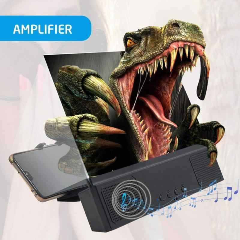 12 pouces 3D téléphone écran amplificateur HD loupe universelle vidéo Smartphone support pliant support de bureau pour téléphone portable