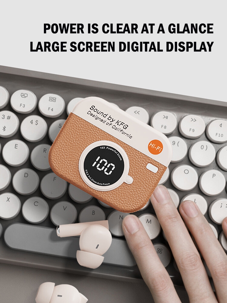 Écouteurs sans fil Bluetooth X73 au design rétro, semi intra-auriculaires avec écran numérique, casque de jeu TWS