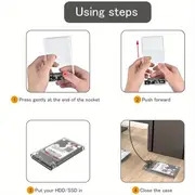 usb 3 1 gen2 sata ssd enclosure for 2 5 sata ssd and hdd 9 5mm 7mm support up to 6gbps fast speed uasp and tool free details 3
