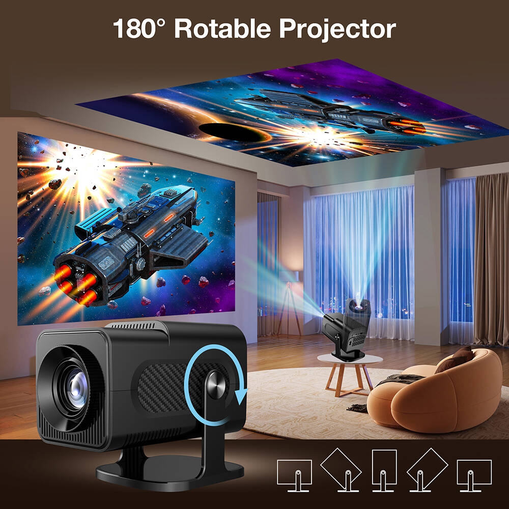 Projecteur de jeu Android 11 HOT HCS350PRO 2 en 1 avec joysticks allwinner h713 HD 1080P jeu de football consoles de jeu ps2 projecteur