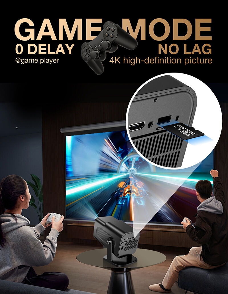 Projecteur de jeu Android 11 HOT HCS350PRO 2 en 1 avec joysticks allwinner h713 HD 1080P jeu de football consoles de jeu ps2 projecteur