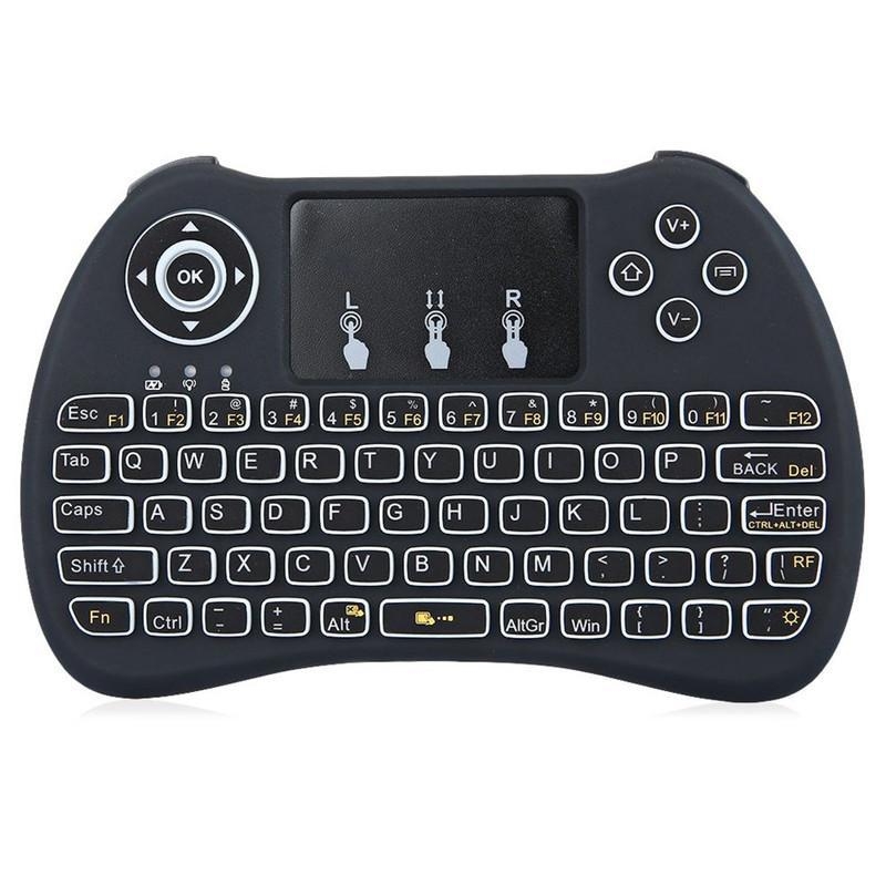 Rii i4 Mini Clavier Bluetooth avec pavé Tactile, Clavier sans Fil Portable  Blacklit avec 2.4G USB Dongle pour Smartphones, PC, Tablette, boîte de