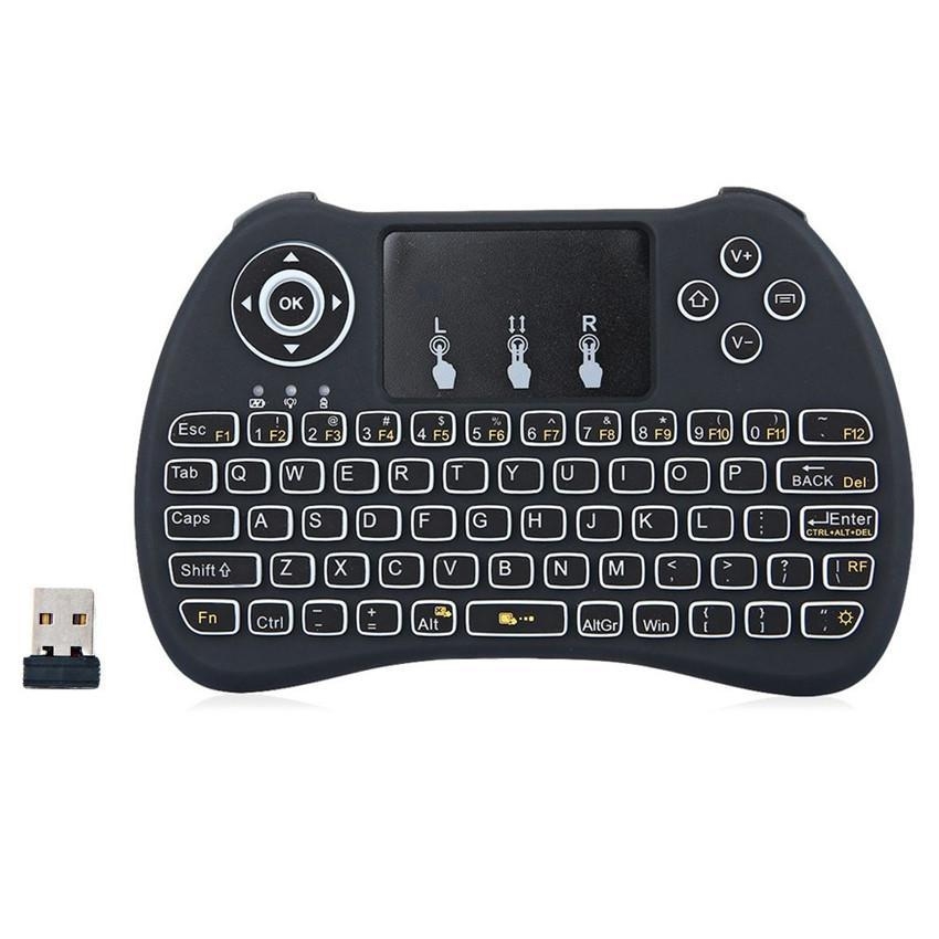 Mini Clavier Bluetooth avec Pavé Tactile et Clavier QWERTY, Clavier  Portable Sans Fil Rétroéclairé Noir 