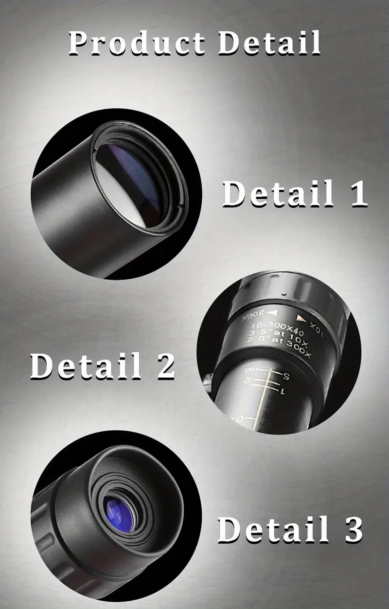 10 300x40 continuous infinite zoom monocular hd portable pocket telescope with mobile phone connecting stand tripod metal pull up monocular suitable for outdoors concerts hunting camping etc details 9