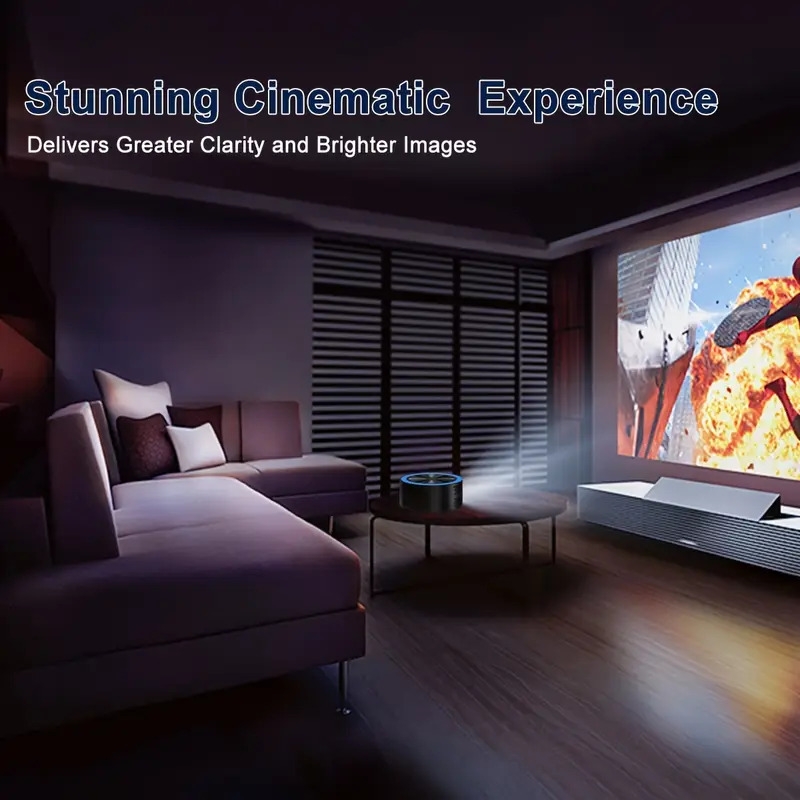 home hd projector mini portable projector mobile phone projector wired home theater movie projector compatible with android ios windows usb etc details 1