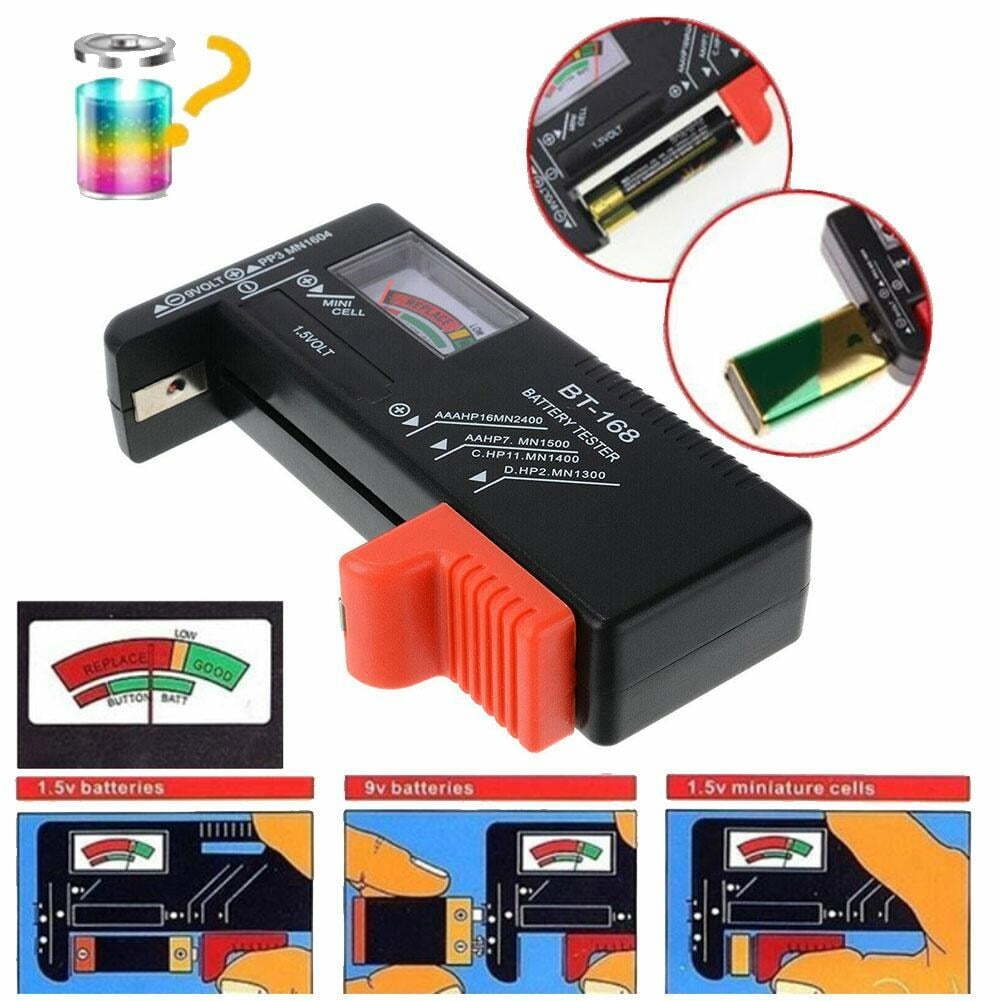 Portable Universal Battery Tester Tools Checker AA/AAA/C/D/9V/1.5V Button Cell O2P6