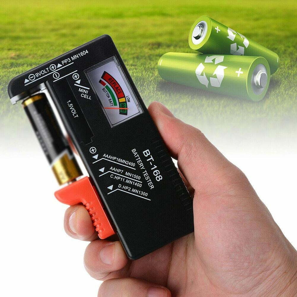 Portable Universal Battery Tester Tools Checker AA/AAA/C/D/9V/1.5V Button Cell O2P6