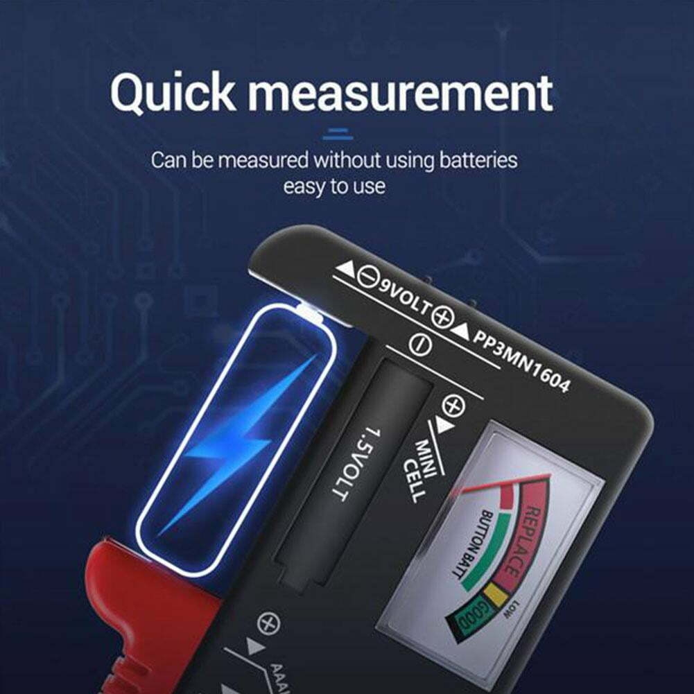 Portable Universal Battery Tester Tools Checker AA/AAA/C/D/9V/1.5V Button Cell O2P6