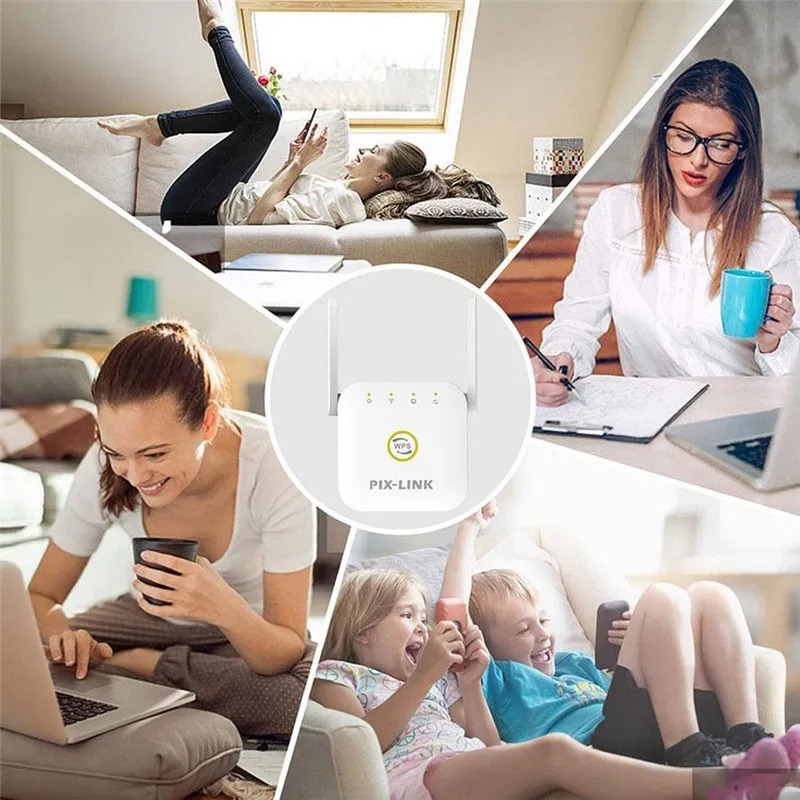 Wi Fi Range Extender: 300Mbps Wireless Repeater, 2.4GHz Network Amplifier, Long Range Wi-Fi Signal Booster