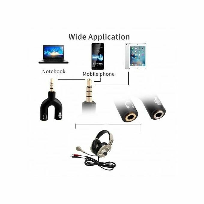 Audio Splitter Jack Plug Mâle À Aux Femelle Adaptateur