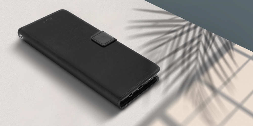 Étui LG Velvet Aspect Cuir Vieilli, Porte-cartes et Support Vidéo