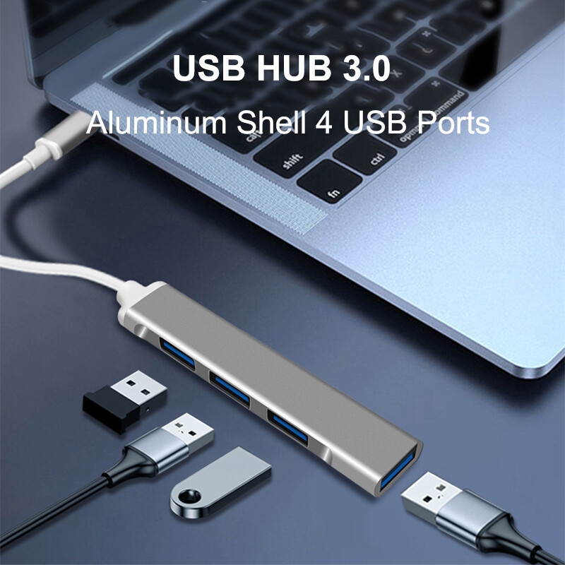 Hub USB 3.0, séparateur USB, hub mini USB 3.0 en aluminium à 3