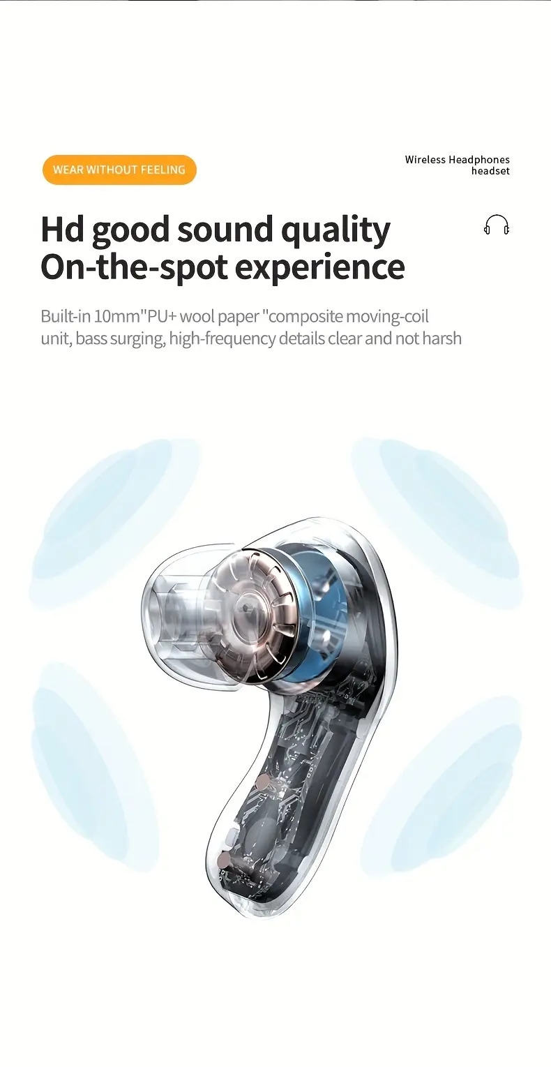 2025   écouteurs   fil tws -   véritablement   fil inégalée pour un confort   et un son hifi avec basses  ,   stéréo hd acc et - idéal pour android et iphone, idéal pour les amateurs de sport et de musique ! détails 3