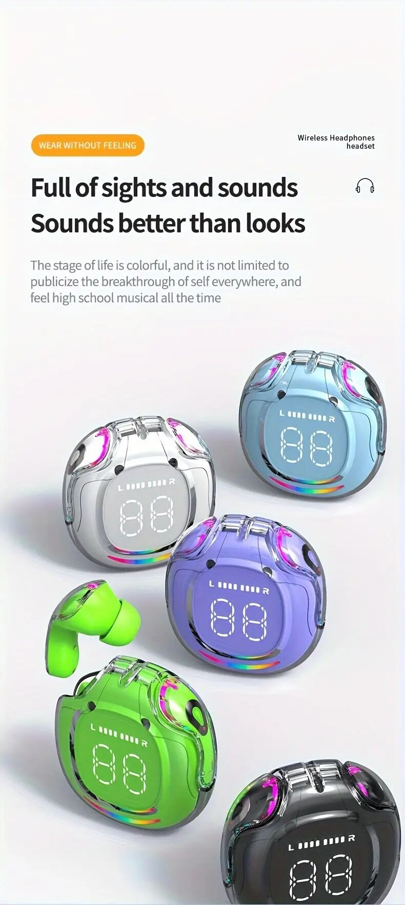 2025   écouteurs   fil tws -   véritablement   fil inégalée pour un confort   et un son hifi avec basses  ,   stéréo hd acc et - idéal pour android et iphone, idéal pour les amateurs de sport et de musique ! détails 6