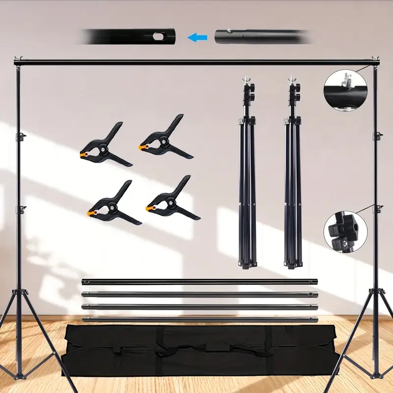 Photo Studio Backdrop Support System Wide High Adjustable 3