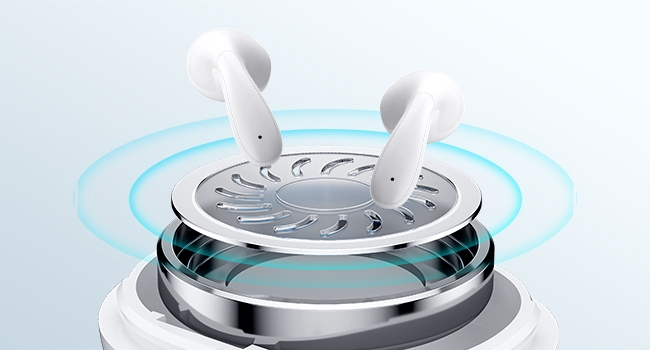 Écouteurs sans fil Bluetooth 5.3 blancs