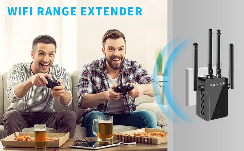 2023 newest wifi extender wifi booster cover up to 9800 sq ft 50 devices wifi range extenders signal booster for home wireless internet signal amplifier with ethernet port wifi repeater easy setup details 0