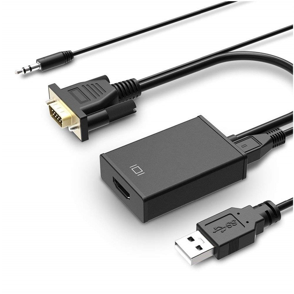 Generic Convertisseur VGA Vers HDMI Noir Prix pas cher Jumia CI