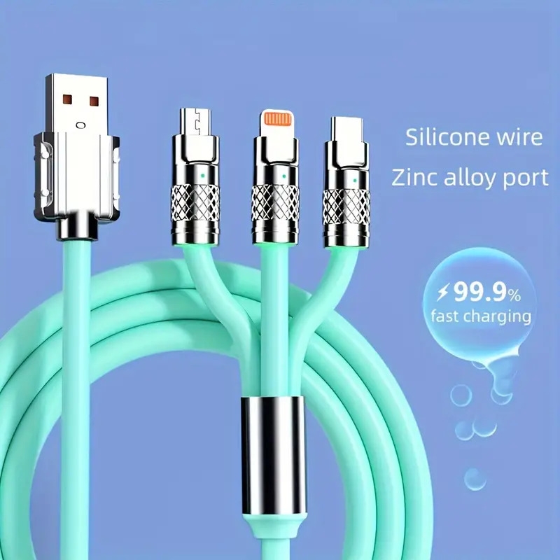 câble de charge rapide usb 3-en-1 pour iphone/type-c/micro usb dispositifs chargeur portable pour iphone 14   11 pro max câble usb pour samsung galaxy s24 23 ultra s22 s21 s20+ pour honor realme xiaomi détails 0