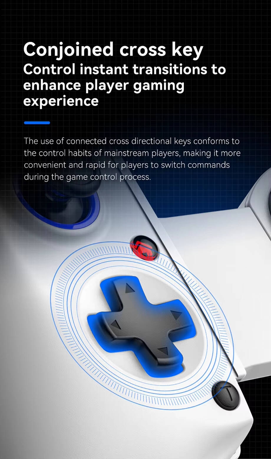 BSP-D11 Manette de jeu télescopique extensible pour téléphone mobile, avec éclairage RGB, compatible Android, IOS, P3, P4 et Switch