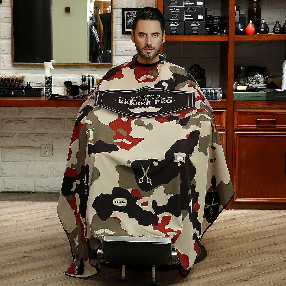 Nouveau Design Offre Spéciale Coiffeur Coupe De Cheveux Motif Tissu Cape De Coiffeur Pour Salon