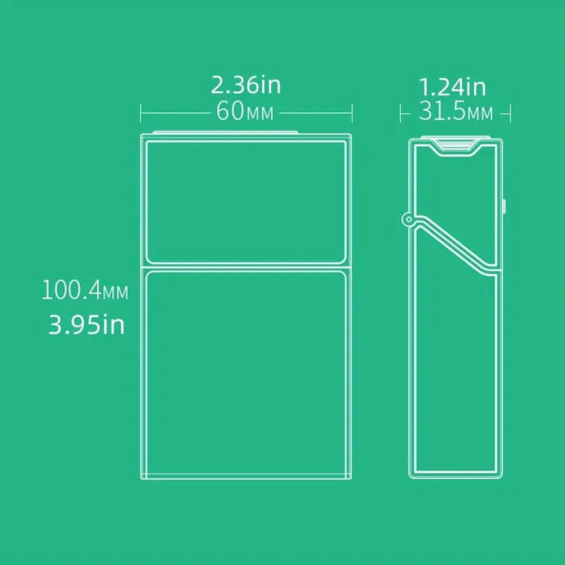 1pc creative cigarette box windproof lighter smoking metal luminous cigarette case with usb lighter 20pcs cigarettes capacity details 9