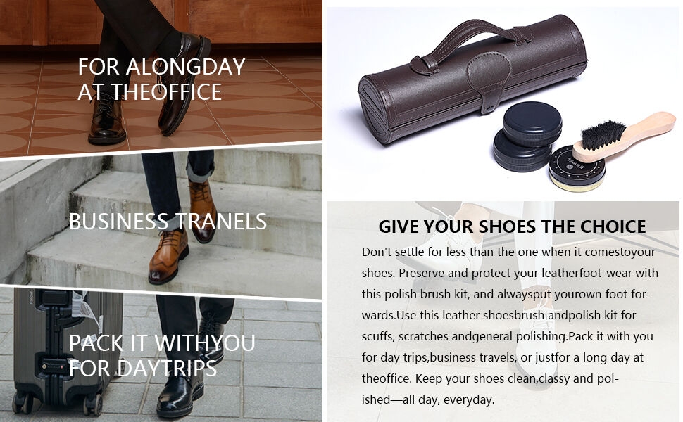 kit d'entretien chaussures 12 pièces