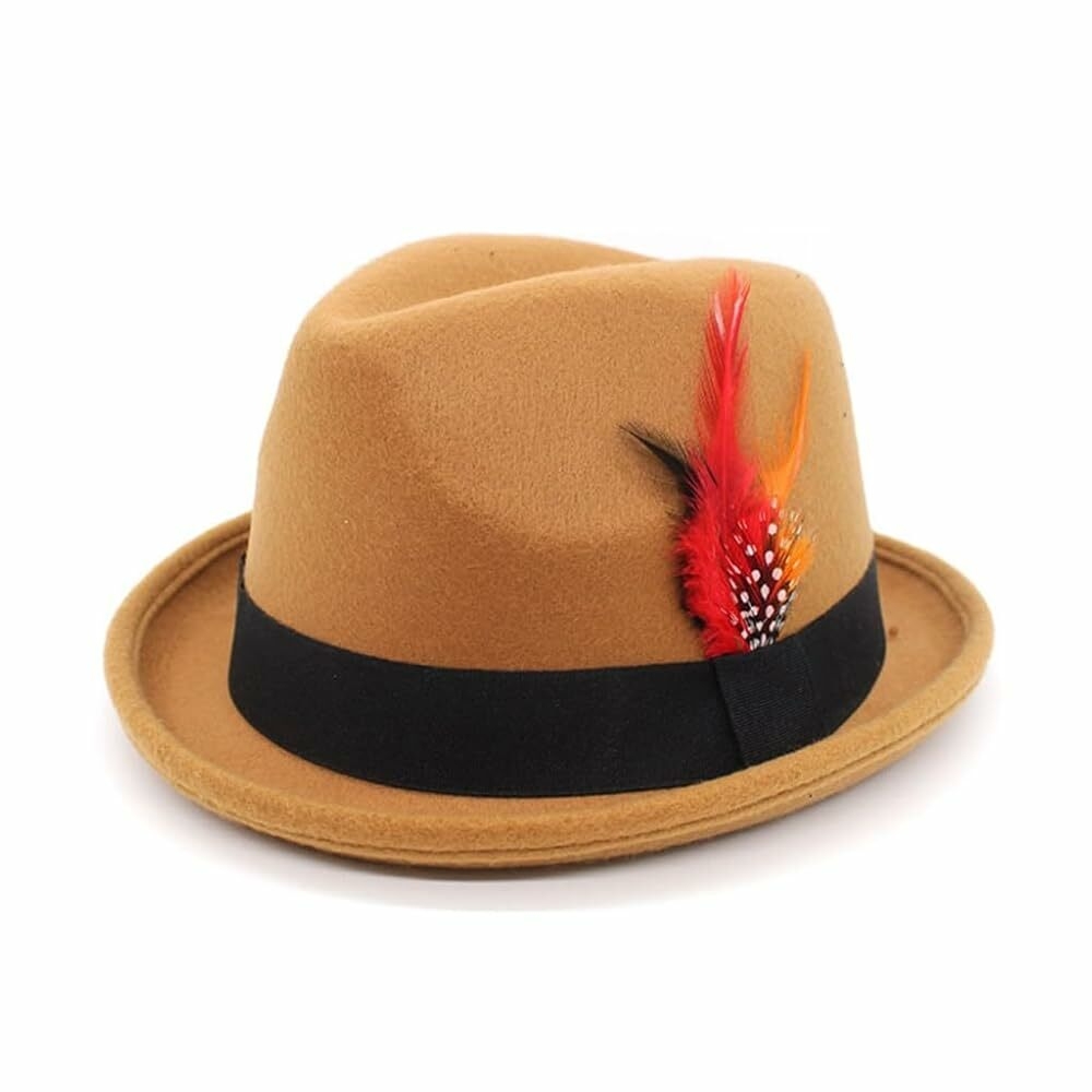 YUGSHNKFC Chapeau Derby unisexe en feutre pour gentleman, Halloween, carnaval, fête, festival, cadeaux pour gentlemen : Amazon.fr: Mode