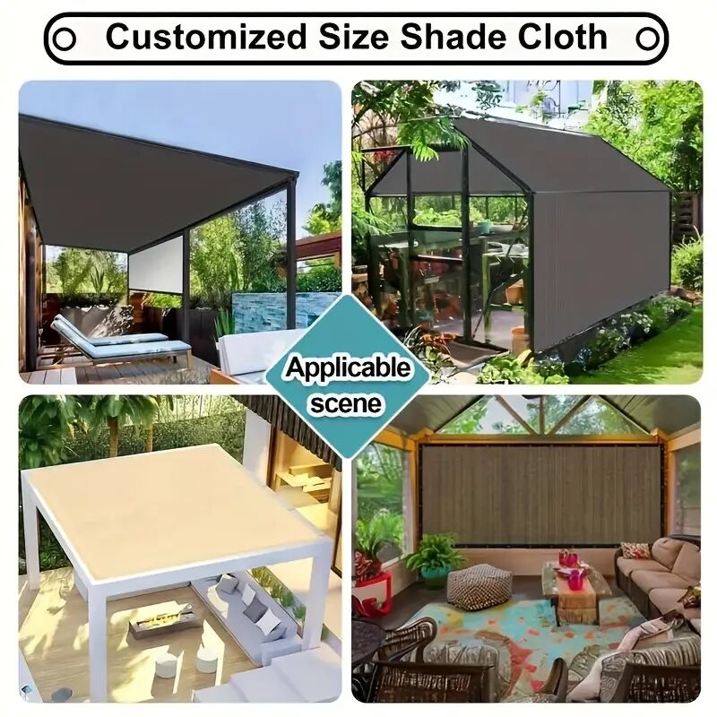 outdoor privacy screen shade cloth high density uv protection breathable mesh for patio poolside and picnic use non waterproof sunblock panel brown   in multiple sizes details 3